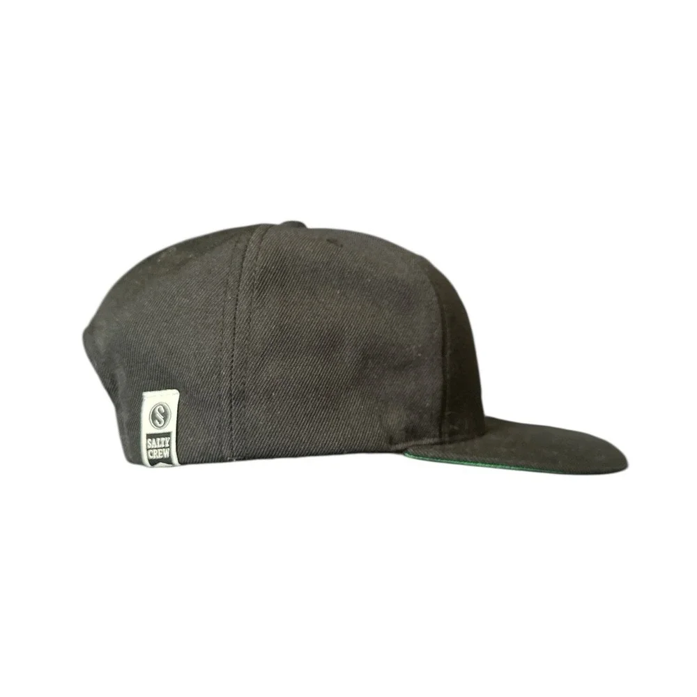 Salty Crew Rod & Gun Club Black SnapBack Adjustable Hat The Classics Yupoong